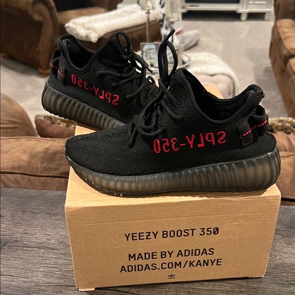 Adidas Black and Red Sneakers with Primeknit Upper